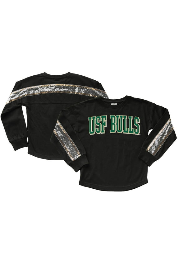 Girls Youth Gameday Couture  Black South Florida Bulls Guess Who's Back Long Sleeve T-Shirt