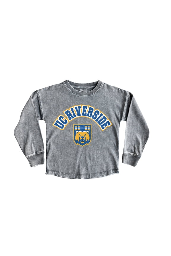 Girls Youth Gameday Couture Gray UC Riverside Highlanders Faded Wash Pullover Top