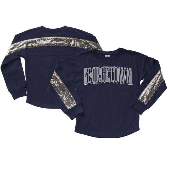 Girls Youth Gameday Couture Navy Georgetown Hoyas Guess Who's Back Long Sleeve T-Shirt