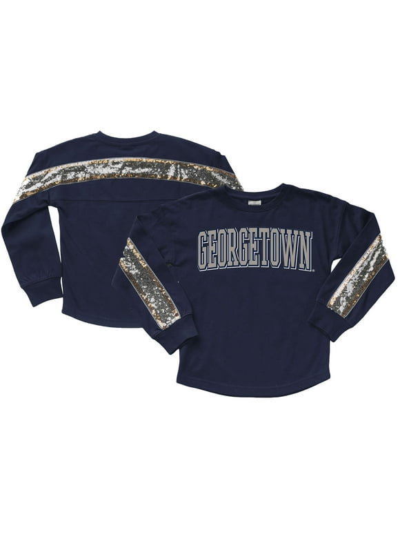 Girls Youth Gameday Couture  Navy Georgetown Hoyas Guess Who's Back Long Sleeve T-Shirt