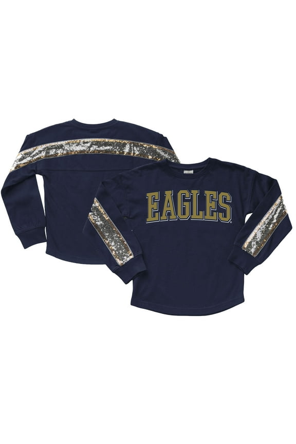 Girls Youth Gameday Couture  Navy Georgia Southern Eagles Guess Who's Back Long Sleeve T-Shirt