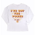 thumbnail image 1 of Girls Youth Gameday Couture White Minnesota Golden Gophers PoweredBy Got the Power Long Sleeve T-Shirt, 1 of 1