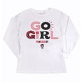 thumbnail image 1 of Girls Youth Gameday Couture White NC State Wolfpack PoweredBy Go Girl Long Sleeve T-Shirt, 1 of 1