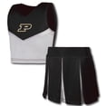 thumbnail image 1 of Girls Youth Garb Black Purdue Boilermakers Cheerleader Top & Skirt Set, 1 of 1