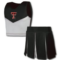 Girls Youth Garb Black Texas Tech Red Raiders Cheerleader Top & Skirt Set