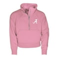 thumbnail image 1 of Girls Youth Garb Pink Alabama Crimson Tide Cropped Dawn Funnel Neck Half-Zip Sweatshirt, 1 of 1