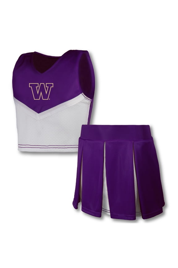 Girls Youth Garb Purple Washington Huskies Cheerleader Top & Skirt Set