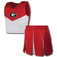 thumbnail image 1 of Girls Youth Garb Red Georgia Bulldogs Cheerleader Top & Skirt Set, 1 of 1