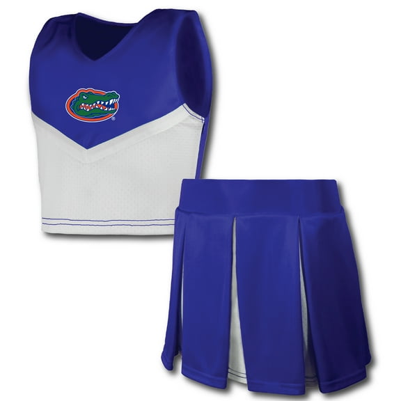 Girls Youth Garb Royal Florida Gators Cheerleader Top & Skirt Set