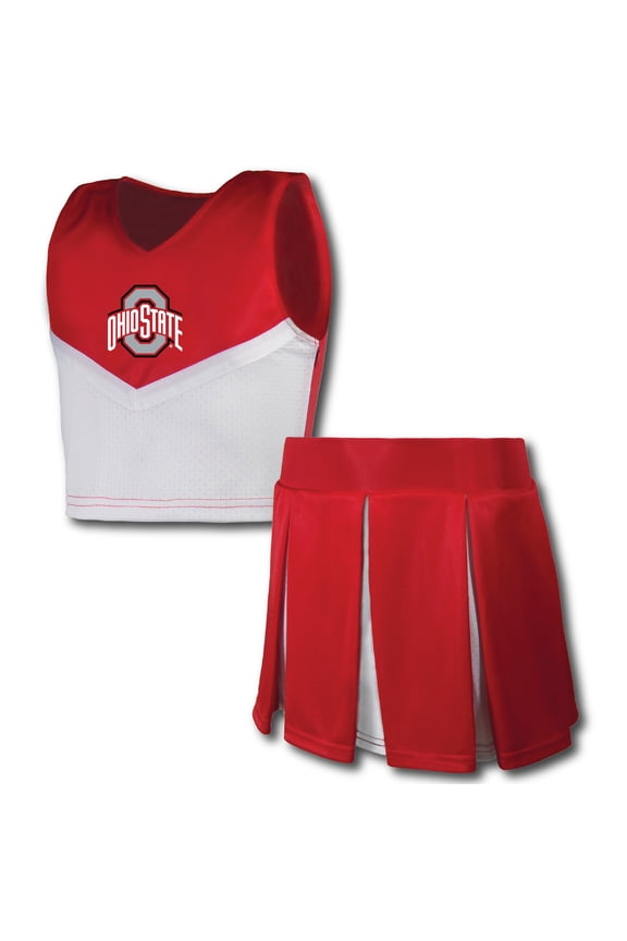 Girls Youth Garb Scarlet Ohio State Buckeyes Cheerleader Top & Skirt Set