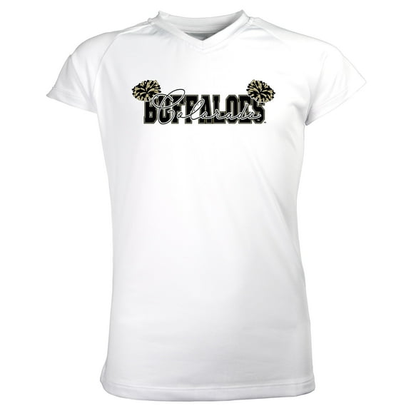 Girls Youth Garb White Colorado Buffaloes Brittany V-Neck T-Shirt