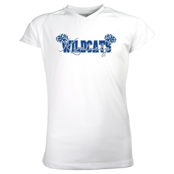 Girls Youth Garb White Kentucky Wildcats Brittany V-Neck T-Shirt