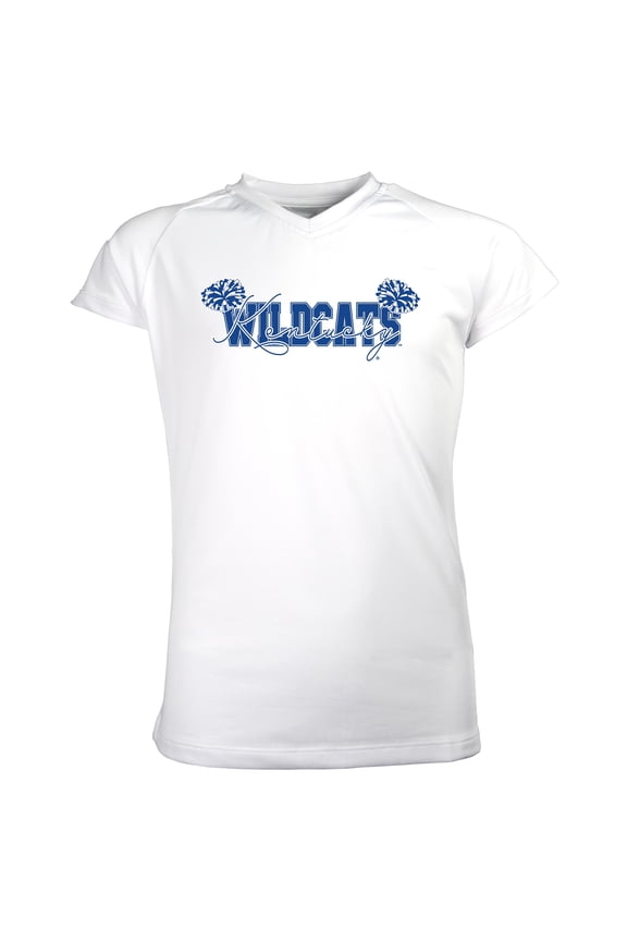 Girls Youth Garb White Kentucky Wildcats Brittany V-Neck T-Shirt