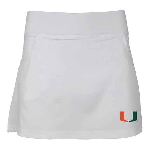 Girls Youth Garb White Miami Hurricanes Sara Skort