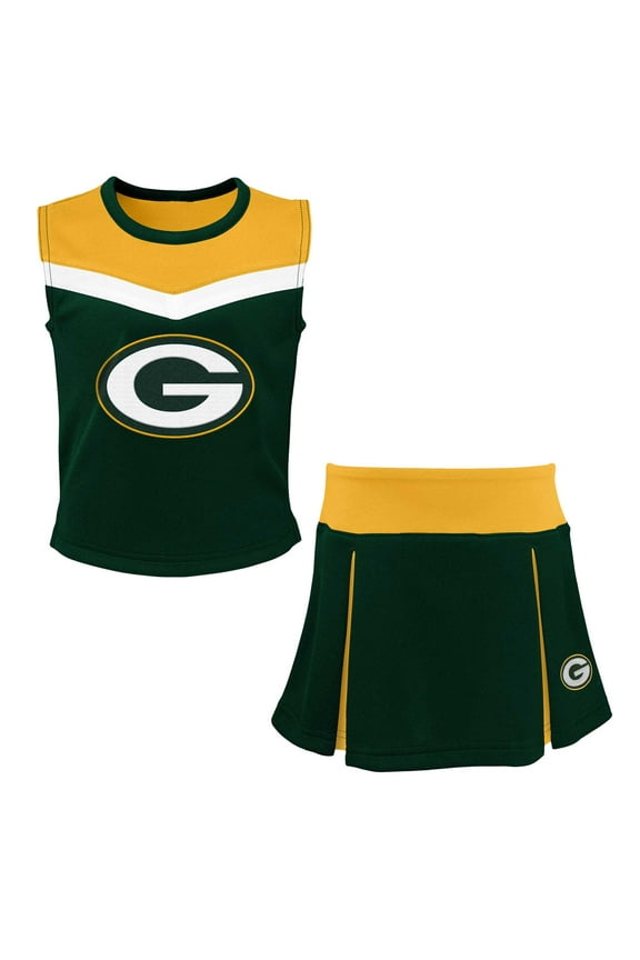 Girls Youth Green Green Bay Packers Spirit Two-Piece Cheerleader Set
