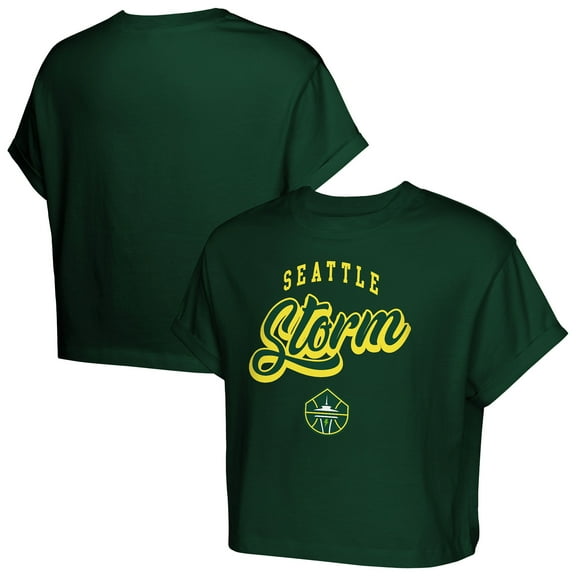 Girls Youth  Green Seattle Storm City Pennant Cropped T-Shirt