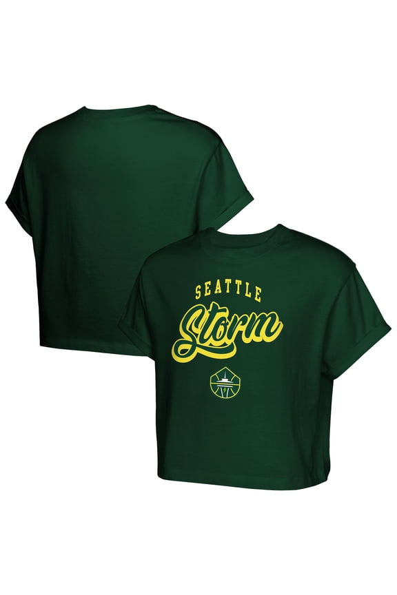 Girls Youth Green Seattle Storm City Pennant Cropped T-Shirt