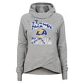 thumbnail image 1 of Girls Youth Heathered Gray Los Angeles Rams Dye Hard Fan Funnel Neck Pullover Hoodie, 1 of 1