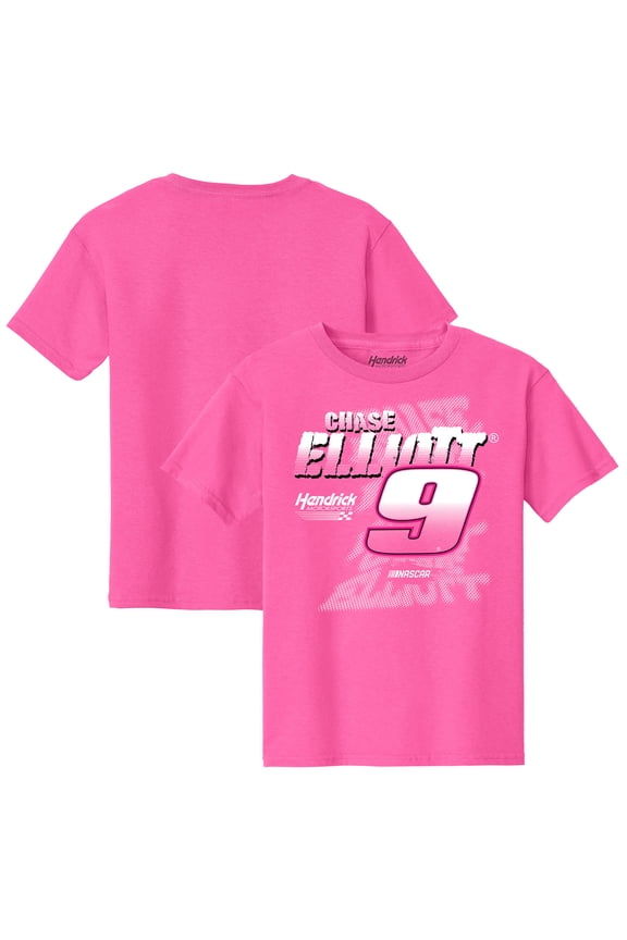 Girls Youth Hendrick Motorsports Team Collection Pink Chase Elliott Car T-Shirt