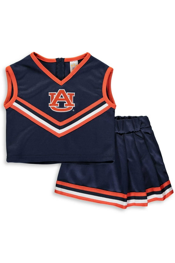 Girls Youth Navy Auburn Tigers Two-Piece Cheer Set