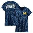 thumbnail image 1 of Girls Youth  Navy Michigan Wolverines Sequin V-Neck Dress, 1 of 3