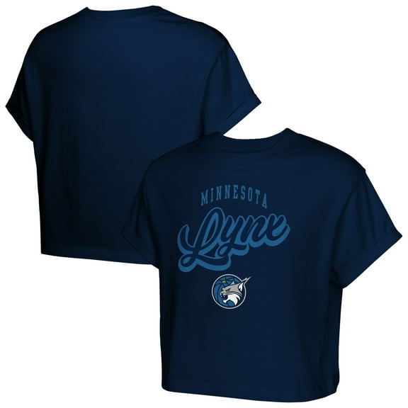 Girls Youth  Navy Minnesota Lynx City Pennant Cropped T-Shirt