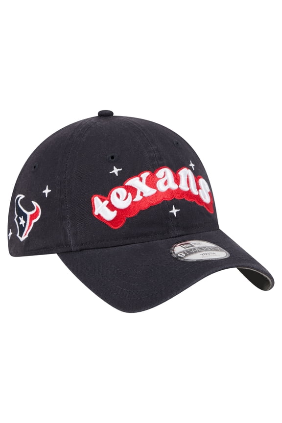 Girls Youth New Era  Navy Houston Texans Cheer 9TWENTY Adjustable Hat