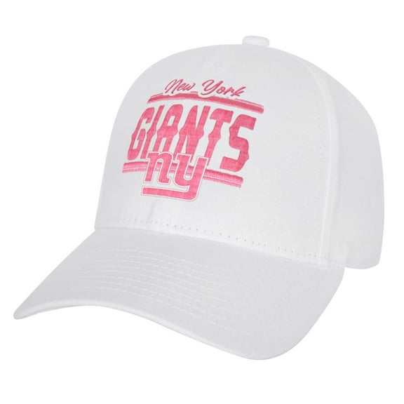 Girls Youth New York Giants All White Structured Adjustable-Hat
