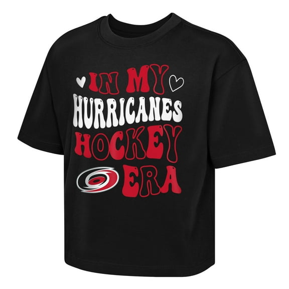 Girls Youth Outerstuff  Black Carolina Hurricanes In My Era Boxy T-Shirt