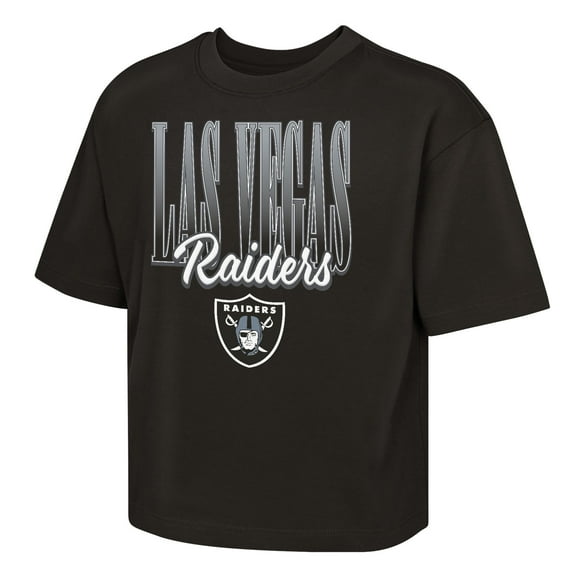 Girls Youth Outerstuff Black Las Vegas Raiders Big City Boxy T-Shirt