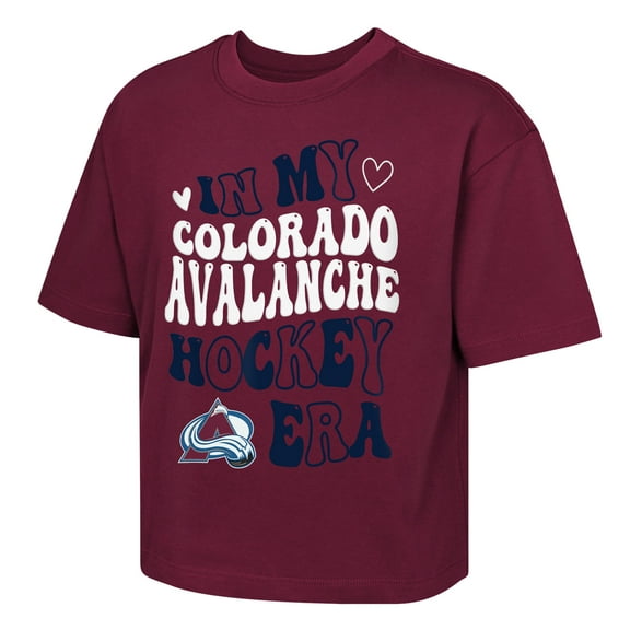 Girls Youth Outerstuff Burgundy Colorado Avalanche In My Era Boxy T-Shirt