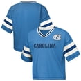 thumbnail image 1 of Girls Youth Outerstuff Carolina Blue North Carolina Tar Heels Gridiron Jersey V-Neck T-Shirt, 1 of 3