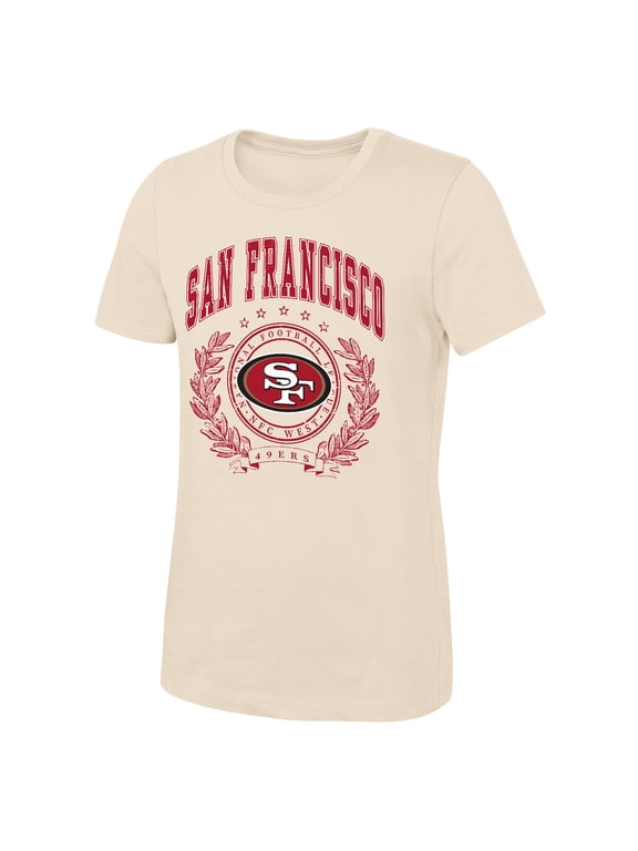 Girls Youth Outerstuff Natural San Francisco 49ers Undefeated T-Shirt