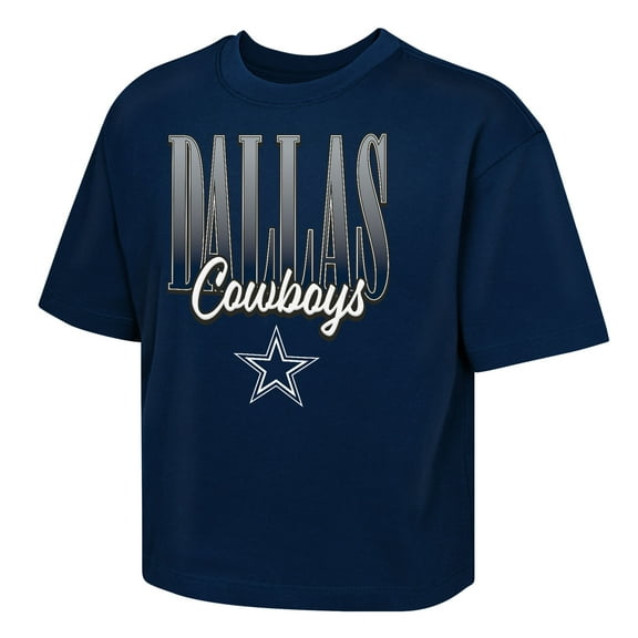 Girls Youth Outerstuff  Navy Dallas Cowboys Big City Boxy T-Shirt