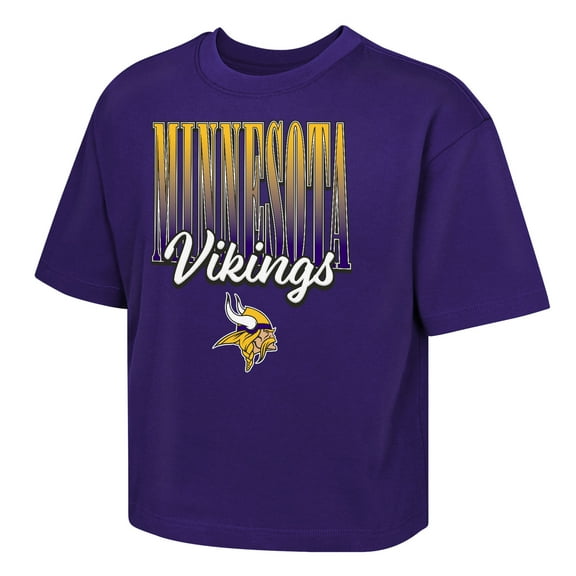 Girls Youth Outerstuff Purple Minnesota Vikings Big City Boxy T-Shirt