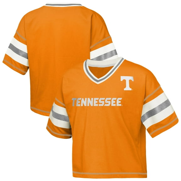 Girls Youth Outerstuff Tennessee Orange Tennessee Volunteers Gridiron Jersey V-Neck T-Shirt
