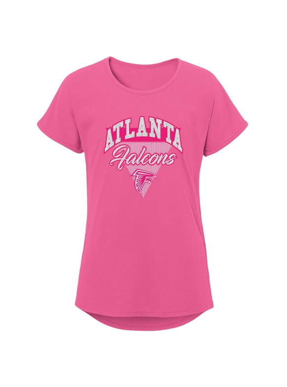 Girls Youth Pink Atlanta Falcons Playtime Dolman T-Shirt