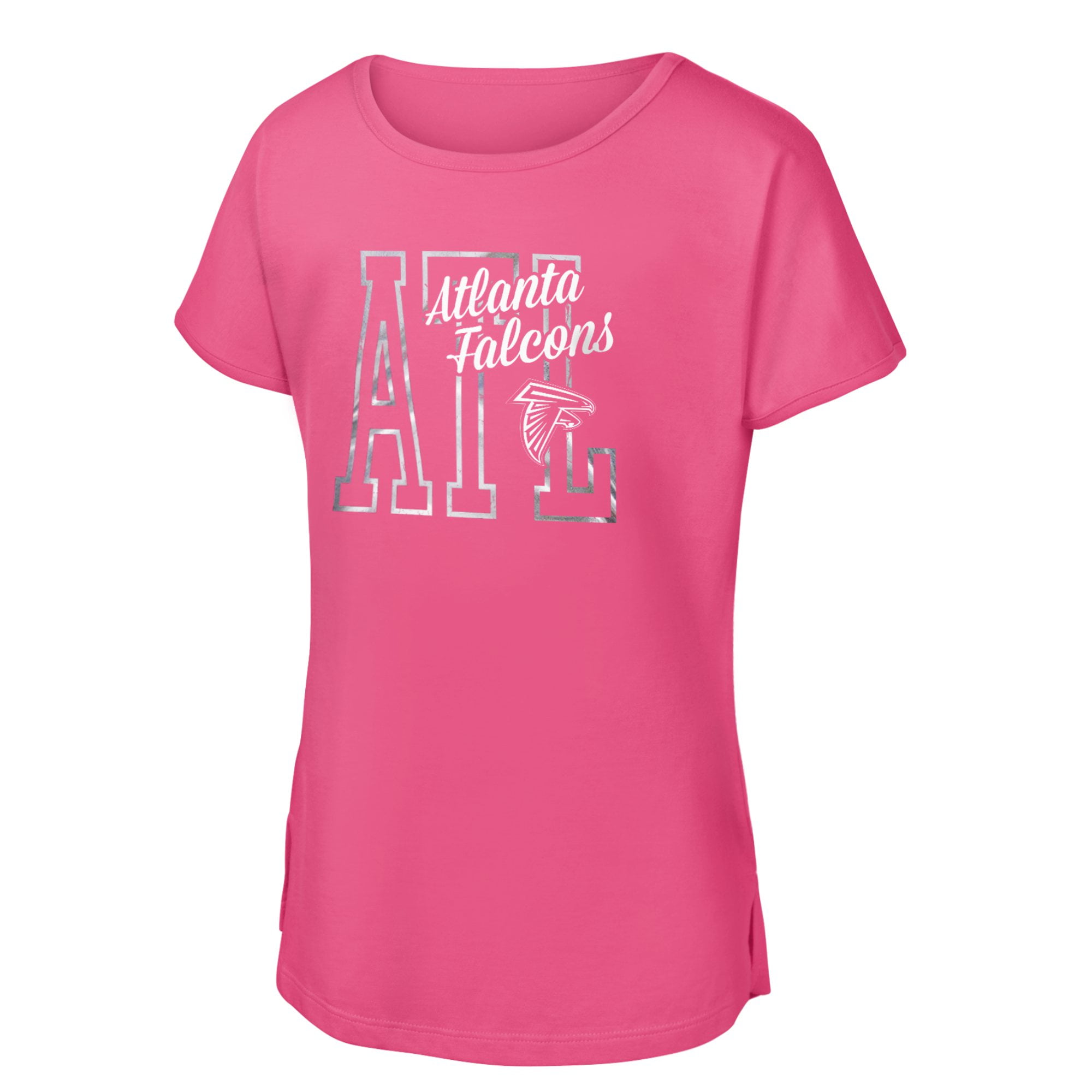 Girls Youth Pink Atlanta Falcons Signal Caller Dolman T Shirt