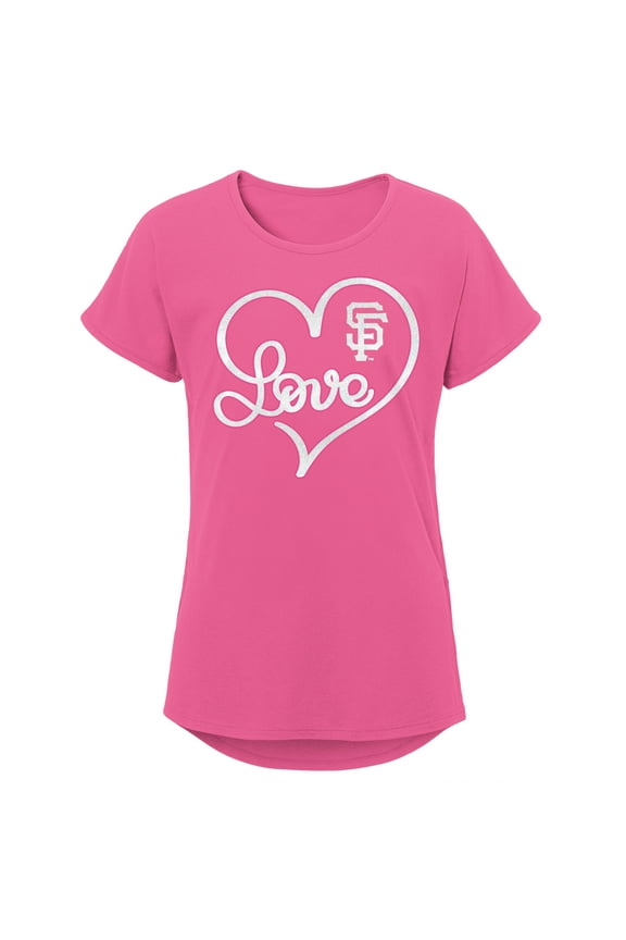 Girls Youth Pink San Francisco Giants Lovely T-Shirt