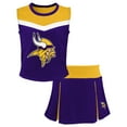thumbnail image 1 of Girls Youth Purple Minnesota Vikings Spirit Two-Piece Cheerleader Set, 1 of 5