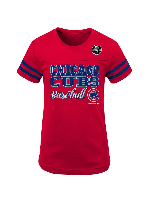Girls Youth Red Chicago Cubs Play Dri T-Shirt