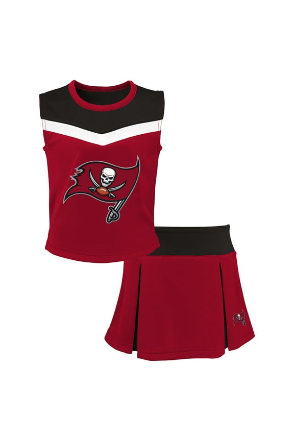 Girls Youth Red Tampa Bay Buccaneers Spirit Two-Piece Cheerleader Set