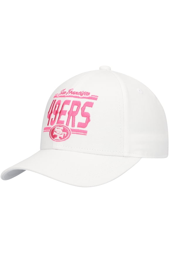 Girls Youth San Francisco 49ers All White Structured Adjustable-Hat
