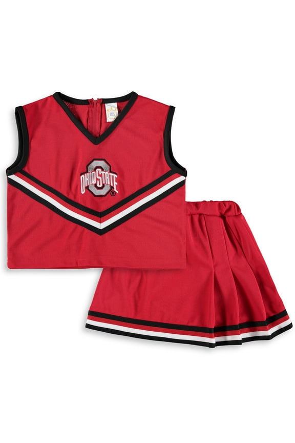 Girls Youth Scarlet Ohio State Buckeyes Two-Piece Cheer Set