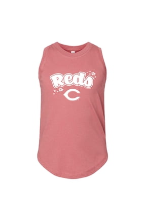 Girls Youth Soft as a Grape  Pink Cincinnati Reds Tank Top