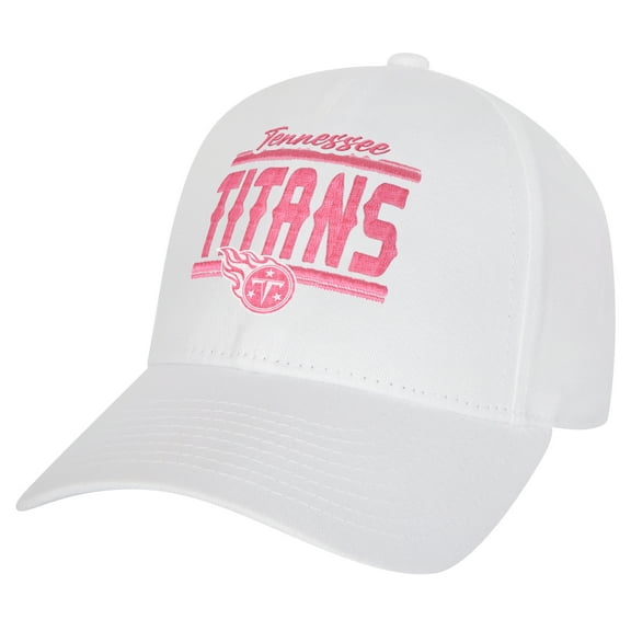 Girls Youth Tennessee Titans All White Structured Adjustable-Hat
