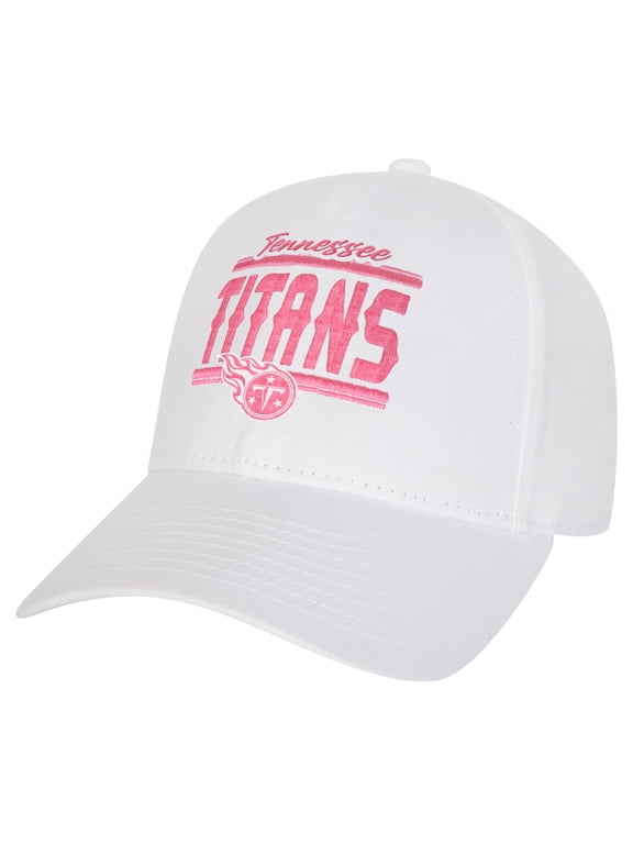 Girls Youth Tennessee Titans All White Structured Adjustable-Hat