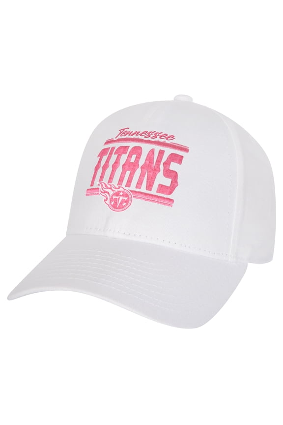 Girls Youth Tennessee Titans All White Structured Adjustable-Hat