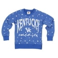 thumbnail image 1 of Girls Youth Wes & Willy  Royal Kentucky Wildcats Shimmer Star Reverse Sweatshirt, 1 of 3