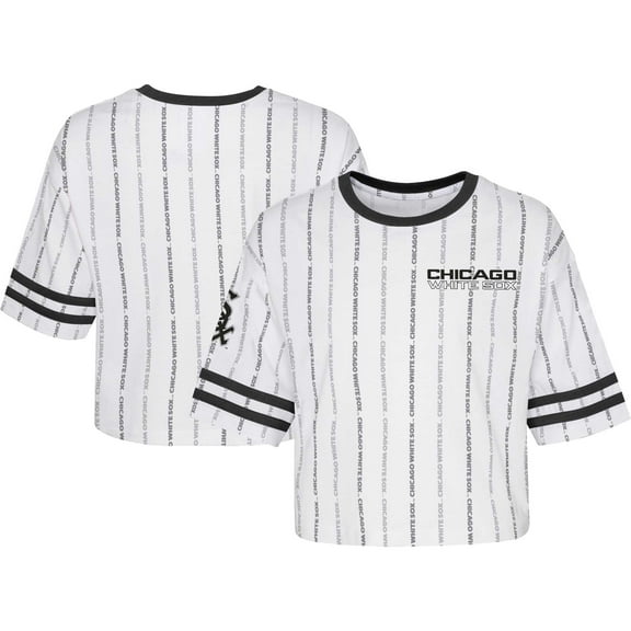 Girls Youth White Chicago White Sox Ball Striped T-Shirt